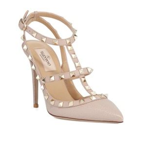 Valentino Garavani Rockstud Leather Caged Pump size 39